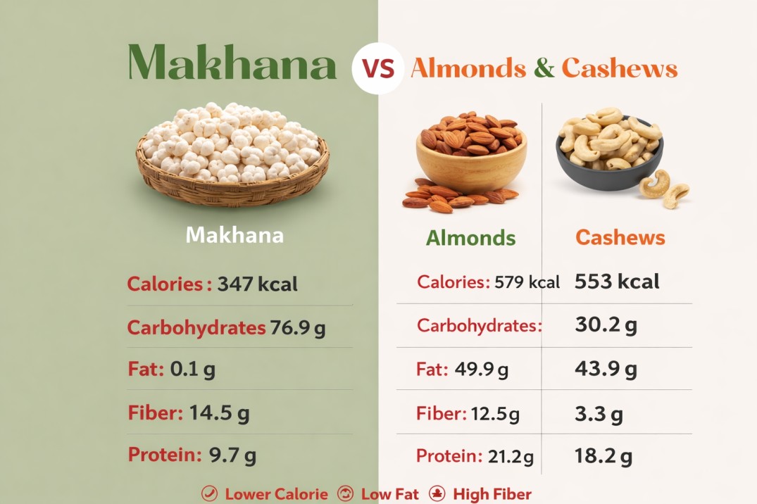 Makhana vs Dry Fruits